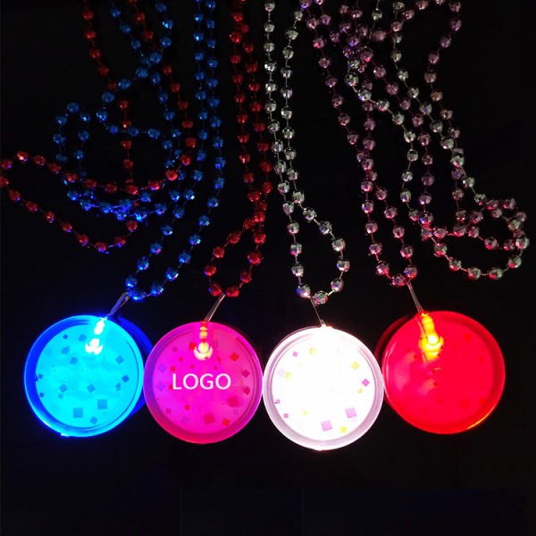 Glow Medallion Beaded Necklace 