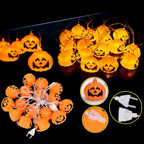16 Pcs LED Halloween Party Pumpkin String Lights   