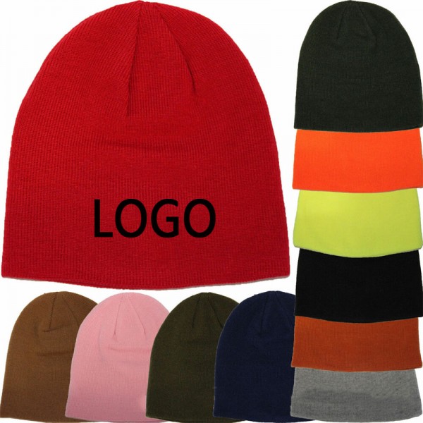 Knitted Skull Beanie Cap (Embroidered)