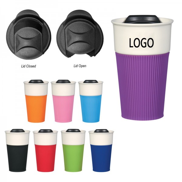 13 Oz. Ceramic Mug w/Silicone Sleeve
