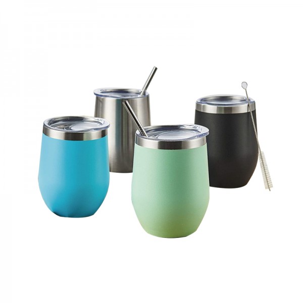 12 Oz.Stainless steel Egg Shaped Double Wall  Vacuum Insulated Cup 